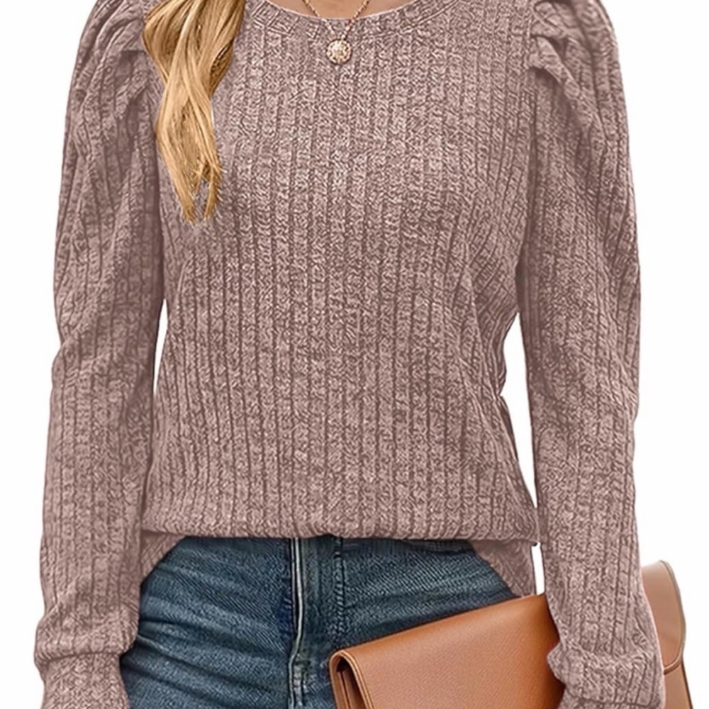 Zeagoo Women's Textured Blouse - Dusty Pink NWT size L